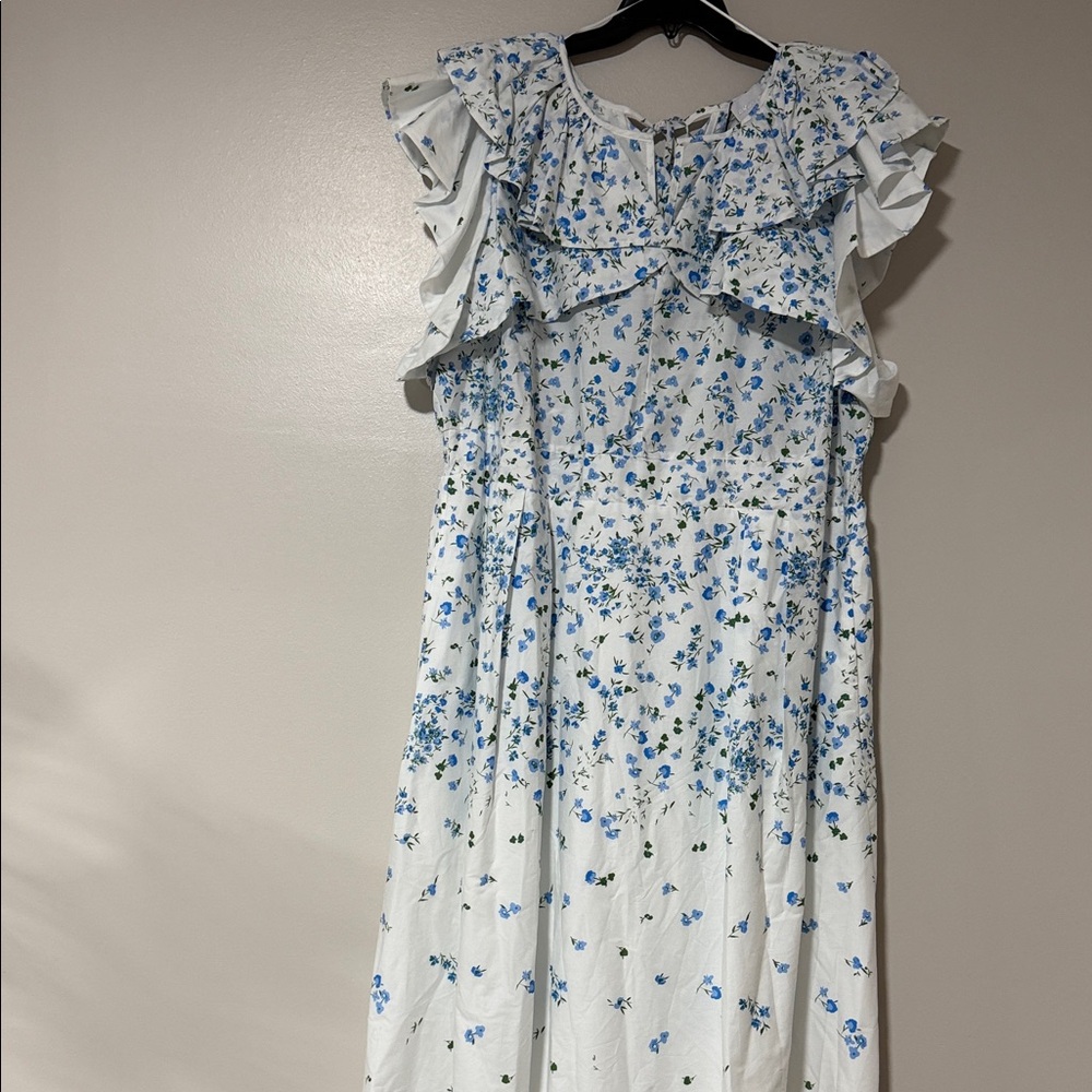 Sugarlips Blue Floral Midi Dress